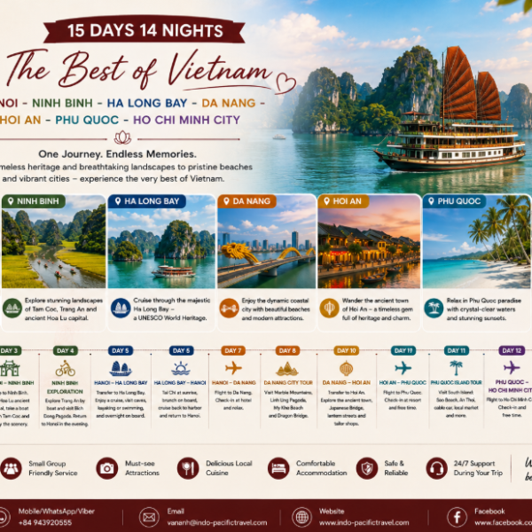 15 Days 14 Nights Vietnam Tour: The Ultimate North to South Adventure